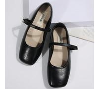 Ballerines minimalistes noires à boucle pour femmes, chaussures Mary Jane élégantes et à la mode, chaussures de travail, à porter toute l'année, pour étudiantes, pour la maison CN36,CN37,CN38,CN39,CN4