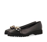 Ballerines Noires en Peau avec détail Boucle et Semelle Track pour Femme Rosebud