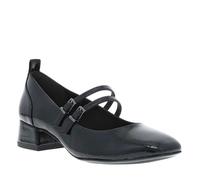 Ballerines noires vernies à bout carré et à talon décroché bas 36