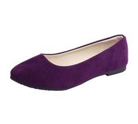 Ballerines plates décontractées à bout carré pour femme - Élégantes à enfiler - Chaussures plates tendance à enfiler - Chaussures de marche antidérapantes à talon bas, violet, 39 EU