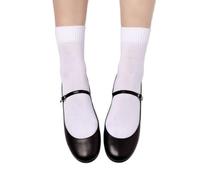 Ballerines Plates Mary Jane pour Femmes, Classiques Confortables Enfiler Talons Bas Fermées Décontractées Bout Rond pour le Bureau Les Mariages Les Voyages,Noir,41 EU