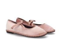 Ballerines plates pour femme avec tissu doux velours, légères, agréables au toucher et très faciles à enfiler, idéales pour le quotidien. Fermeture à cordes., rose, 39 EU