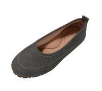 Ballerines pliables et légères pour femme - Minimaliste et pratique - Talon plat pliable - Pointe ronde - Aspect pailleté - Chaussures de voyage pour après une fête, un voyage, Style S02 Gris, 37.5 EU