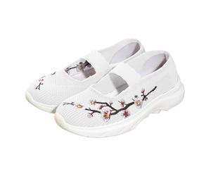 Ballerines pour femme avec fleurs - Élégantes - Respirantes - Antidérapantes - Chaussures d'été - Loafers - Chaussures plates pour femme - Chaussures Mary Jane - Chaussures basses - Chaussures
