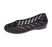 Ballerines pour femme - Ballerines plates confortables - Chaussures de loisirs - Motif tendance - Couleur unie - Simple - Cale creuse - Confortables - Antidérapantes - Ballerines pour femme, Noir