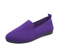 Ballerines pour femme - Confortables - Slip On - Chaussures de ballet souples - Chaussures de danse sportive - Tricot - Chaussures de travail - Chaussures de sport - Chaussures de travail - Chaussures