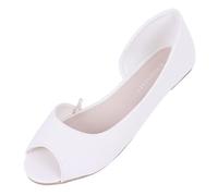 Ballerines pour femmes - Marque inconnue - Couleur écru - Éco-cuir - Semelle en caoutchouc 38