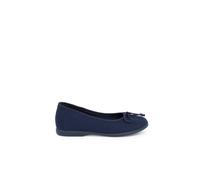 Ballerines Pour Fille En Toile Avec Ruban Bleu Marine 35