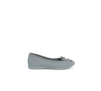 Pisamonas Ballerines pour Fille Et Femme en Toile avec Ruban Taille 33 Couleur Gris