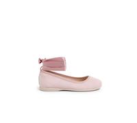 Ballerines pour fille et femme avec rubans en satin et bride rose claire 28