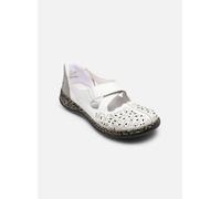 Rieker Ballerines femme 46352 en cuir blanc, slip-on - Taille 39