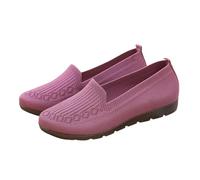 Ballerines sportives pour femme - En tricot - Chaussures plates confortables et respirantes - Chaussures basses élégantes et élégantes - Chaussures de danse - Chaussures de danse à enfiler - Bout rond