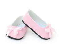 Ballerines suède roses avec nœud rose t. 39 - 40 - 48 cm - PETITCOLLIN