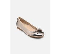 Tamaris Comfort Ballerines Femme Cuir avec nœud, Lt Gold, 39 EU