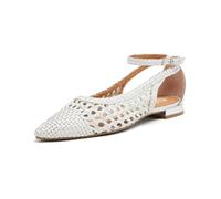 GIOSEPPO Ballerines TRESSÉES Blanc Pointe Fine pour Femme Dell
