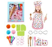 Ballery Chef Set Kids Tabliers, 30 Pièces Ensembles de Cuisine de Pâtisserie et Accessoires de Cuisine Enfant Cadeau Parfait pour Noël et Fête d'anniversaire