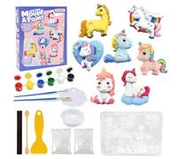 Ballery Licorne Jouet Fille Kit de Peinture,Ensembles D'artisanat de Peinture pour Enfants,Créatif Cadeau Anniversaire Noël avec Moulage de Plâtre Enfants, pour Filles 3 4 5 6 8 9 10 12 Ans