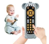 Ballery Télécommande Jouet pour Enfants Bébé TV Télécommande Jouet pour Bébé avec Lumière et Son Anglais/Français/Espagnol Jouets Éducatifs Cadeau pour Enfants 6-18 Mois (Singe)
