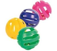 TRIXIE Balles de jeu pour chats - 4 pièces - avec collier - plastique - diverses couleurs - ø 4 cm - 4521