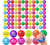 Balles Anti-Stress Motivantes Boules de Mousse 5cm Colorées Balles Anti-Stress Inspirantes Balle Citations Anti-Stress Emballage de Petites Boules d'Anxiété Soulagement (Motivation Bälle 5cm, 30)