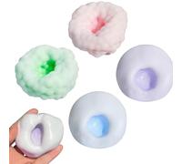 Balles Anti-Stress Raisin À Billes sous Vide Sand Glutinous Boules De Sable Gluantes Anti-Stress Jouet Sensoriel pour Enfants et Adultes la Décompression et la Concentration(6 cm) (4 PCS A)