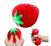 Balles Anti-Stress,Stressball,Boules à Pétrir Anti-Stress, pour se détendre, Jouets Doux à Presser se décompresser et se concentrer Jouet à soulagement du Stress pour Enfants Adultes (Fraises)