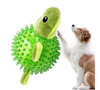 Balles couinantes pour chiens - Balle couineuse à picots pour chien en forme de grenouille/hérisson | Balle à mâcher agressive en caoutchouc naturel, jouets en peluche pour le nettoyage des dents
