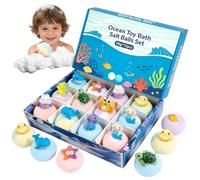 Balles De Bain Moussantes | 12 pièces Douces Rafraîchissantes Arc-en-Colorées,Boules de bain Cadeaux Noël pour les petits - Adolescents Famille Amis Petits Garçons Filles et Fille