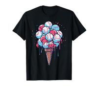Balles de Baseball en Forme de cône de Glace pour garçons, Enfants, Hommes et Femmes T-Shirt