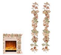 Balles de foin pour décoration, guirlande d'automne avec baie de citrouille blanche - Guirlande d'automne, feuillage d'automne artificiel pour Thanksgiving, décoration d'automne de ferme
