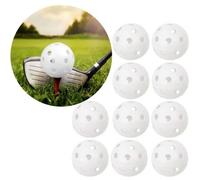 Balles de golf d'entraînement - INF - Pack de 10 - Couleur Blanc - Légères - Rotation réaliste