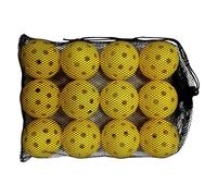 Balles De Golf D'entraînement pour Jardin - Douze Pièces Équipement Sportif | Balles d'exercice Creuses avec Sac Filet À Cordon | pour Intérieur Extérieur Jardin Maison École Parc Plage