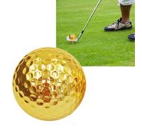 Balles De Golf Dorées Pour Golfeur, 1 Pièce, Intérieur Et Extérieur, Balançoire, Entraînement D'ami Pour Les Papas, Entraînement De Noël, Cadeau De Putter, G6m4
