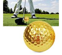Balles De Golf Dorées Pour Golfeur, 1 Pièce, Pour Intérieur Et Extérieur, Entraînement Au Swing, Putter, Cadeau De Noël, Ami Pour Père, C7m8