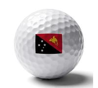 Balles De Golf Personnalisées Aux Drapeau De Papouasie-Nouvelle-Guinée - Cadeau Pour Hommes Femmes - Accessoires De Golf Caoutchouc Pour Une Distance Optimale Pour Golfeurs Amateurs Papas Maris