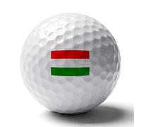 Balles De Golf Personnalisées Double Face Avec Le Drapeau Hongrois Pour Des Cadeaux Uniques Et Des Événements Mémorables Parfaites Pour Les Amateurs De Golf Les Tournois Et Les Occasions Spéciales