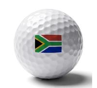 Balles De Golf Personnalisées Imprimées Avec Le Drapeau De La République D'Afrique Du Sud Marquage Réutilisable Double Face Accessoires De Golf Tendance Pour Les Passionnés De Golfeurs Papa Mari