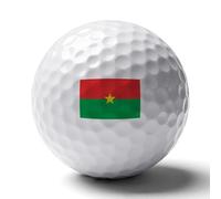 Balles De Golf Personnalisées Imprimées - Cadeau Amusant Pour Golfeurs : Balle De Golf Longue Distance Aux Couleurs Du Drapeau Du Burkina Faso Pour Passionnés De Golfeurs Papas Maris Et Enfants