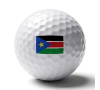 Balles De Golf Personnalisées Imprimées Cadeau Humoristique Pour Golfeurs Balle De Golf Aux Couleurs Du Drapeau De La République Du Soudan Du Sud Idée Cadeau Originale Pour Amateurs De Tournois