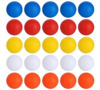 Balles de golf réalistes pour la pratique, 125 pièces avec vol limité, entraînement creux en plastique, multicolore, décorations de fête et fournitures de golf d'intérieur et d'extérieur