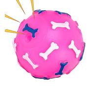 Balles de jeu grinçantes pour jeu de chien - Jouet pour chiots à imprimé os,Jouet interactif pour chiot,Jouet interactif pour chiots,propriétaires d'animaux formateurs amoureux des animaux appartement