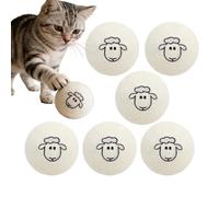 Balles de jeu pour chats d'intérieur - Boule en laine naturelle douce et silencieuse | Boule en feutre pour chats | Convient à la stimulation mentale Simulation Chasse Entraînement Scratch et