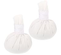 Balles de Massage Chinoises Blanc 2 Pièces en Coton pour Genoux et Épaules | Compresses Réutilisables à Base D’herbes, Usage Spa ou Maison, Design Boule Pure, pour Détente