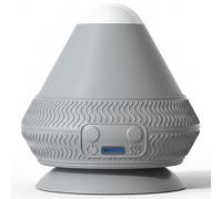 Balles de massage pour le chauffage du dos et balle de massage vibrante avec ventouse pour soulager les muscles, boule fascia pour la relaxation du dos, cou et corps, gris, vibrant