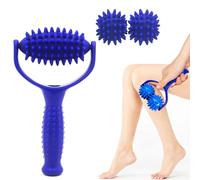 Balles de massage, rouleau de massage, balle hérisson, rouleau de massage avec poignée, rouleaux de massage interchangeables avec poignées, 3 balles hérisson, balle de massage, rouleau d'auto-massage