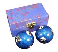 Balles de Méditation - Lot de 2 Boules de Baoding Chinoises de 1,85 pouces | Boule de santé de médecine chinoise en métal avec carillon de carillon Ballon d'exercice rotatif pour les doigts Manuels