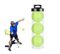 Balles de pickleball d'intérieur - Soft Hollow Training Balls Lot de 3, design léger de 74 mm | Boule de cornichon durable pour les séances d'entraînement, échauffement de forage, jeu de plein air