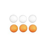Balles de ping-pong en plastique pour divertissement amateur de 40 mm de diamètre orange, blanc 6pcs durable et utile