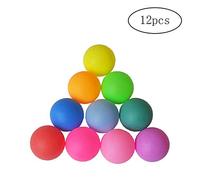 Balles de ping-pong standard de 40 mm en plastique moulu, balles de ping-pong colorées durables, couleurs aléatoires, 12 pièces, pratiques et pratiques