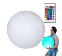 Balles de piscine lumineuses - Jouet de plage gonflable à LED avec télécommande, boule lumineuse multicolore avec 16 nuances de lumière et 4 effets d'éclairage | Accessoire de fête flottant étanche po